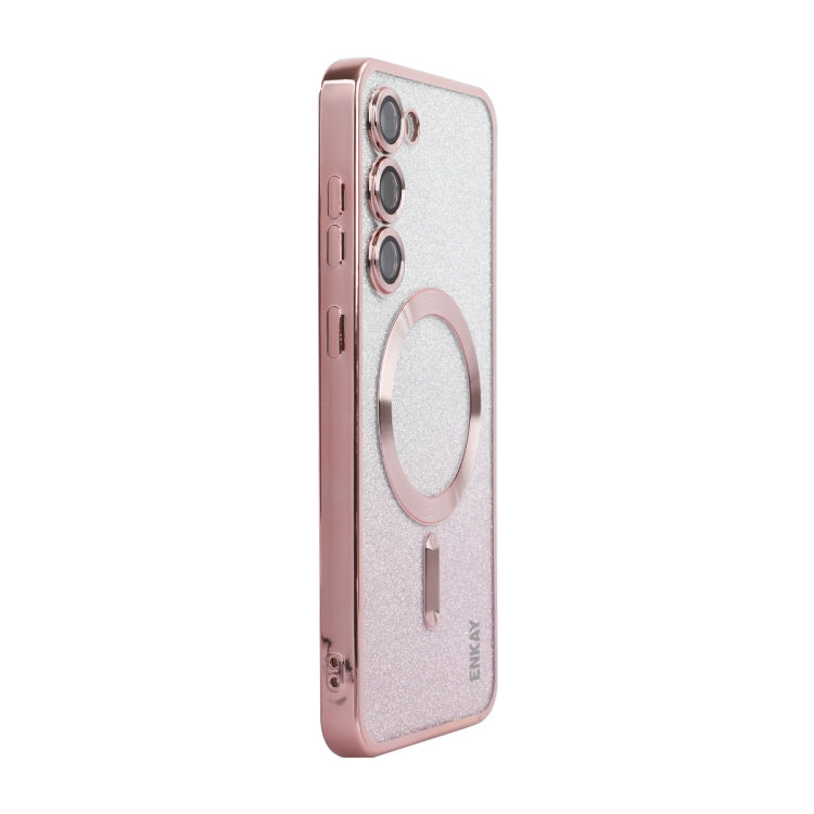 ENKAY Hat-Prince Magnetic Glitter Plated TPU Phone Case with Lens Film, For Samsung Galaxy S25 5G, For Samsung Galaxy S25+ 5G, For Samsung Galaxy S25 Ultra 5G