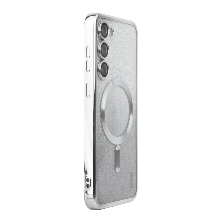 ENKAY Hat-Prince Magnetic Glitter Plated TPU Phone Case with Lens Film, For Samsung Galaxy S25 5G, For Samsung Galaxy S25+ 5G, For Samsung Galaxy S25 Ultra 5G