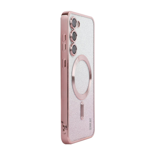 ENKAY Hat-Prince Magnetic Glitter Plated TPU Phone Case with Lens Film, For Samsung Galaxy S25 5G, For Samsung Galaxy S25+ 5G, For Samsung Galaxy S25 Ultra 5G