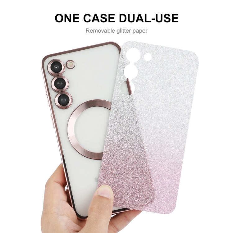 ENKAY Hat-Prince Magnetic Glitter Plated TPU Phone Case with Lens Film, For Samsung Galaxy S25 5G, For Samsung Galaxy S25+ 5G, For Samsung Galaxy S25 Ultra 5G