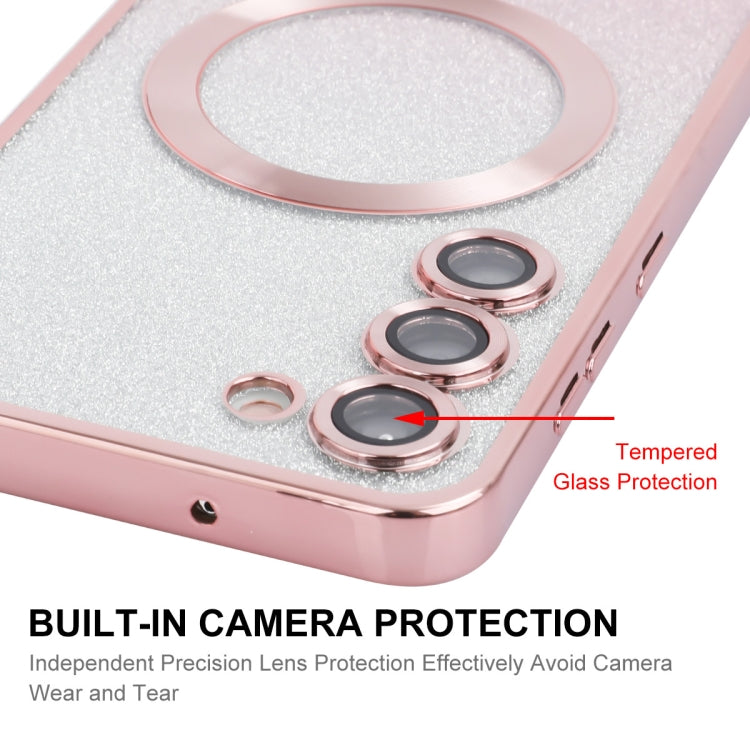 ENKAY Hat-Prince Magnetic Glitter Plated TPU Phone Case with Lens Film, For Samsung Galaxy S25 5G, For Samsung Galaxy S25+ 5G, For Samsung Galaxy S25 Ultra 5G