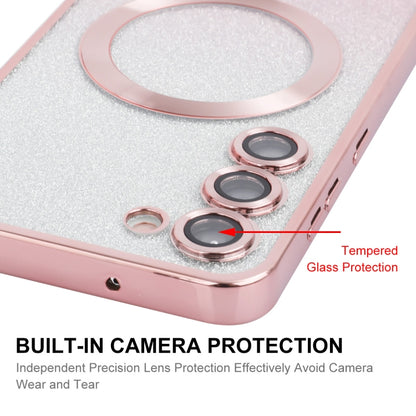 ENKAY Hat-Prince Magnetic Glitter Plated TPU Phone Case with Lens Film, For Samsung Galaxy S25 5G, For Samsung Galaxy S25+ 5G, For Samsung Galaxy S25 Ultra 5G