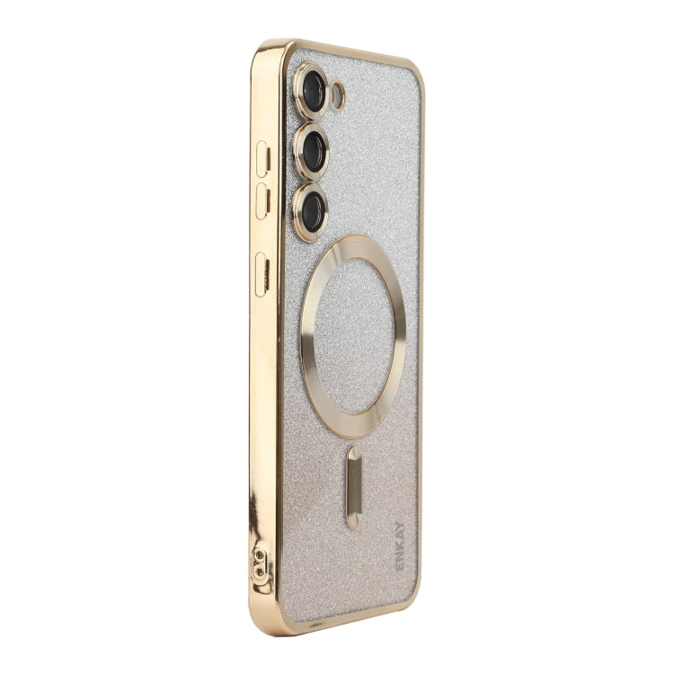 ENKAY Hat-Prince Magnetic Glitter Plated TPU Phone Case with Lens Film, For Samsung Galaxy S25 5G, For Samsung Galaxy S25+ 5G, For Samsung Galaxy S25 Ultra 5G