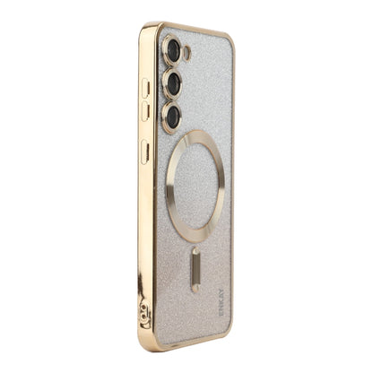 ENKAY Hat-Prince Magnetic Glitter Plated TPU Phone Case with Lens Film, For Samsung Galaxy S25 5G, For Samsung Galaxy S25+ 5G, For Samsung Galaxy S25 Ultra 5G