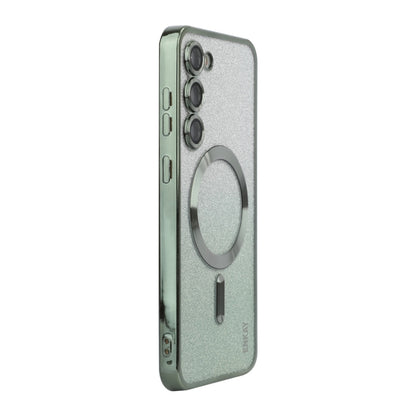 ENKAY Hat-Prince Magnetic Glitter Plated TPU Phone Case with Lens Film, For Samsung Galaxy S25 5G, For Samsung Galaxy S25+ 5G, For Samsung Galaxy S25 Ultra 5G