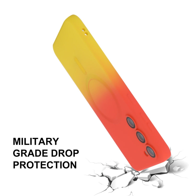 ENKAY Hat-Prince MagSafe Rainbow Gradient Silicone Phone Case with Lens Film, For Samsung Galaxy S23 5G, For Samsung Galaxy A17 / A26 5G, For Samsung Galaxy A06 4G / 5G, For Samsung Galaxy A16 4G / 5G