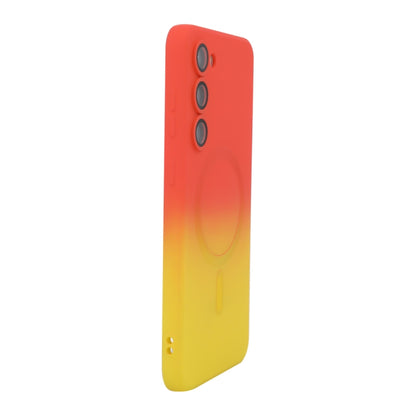 ENKAY Hat-Prince MagSafe Rainbow Gradient Silicone Phone Case with Lens Film, For Samsung Galaxy A54, For Samsung Galaxy S23 Ultra 5G, For Samsung Galaxy S23+ 5G, For Samsung Galaxy S23 5G