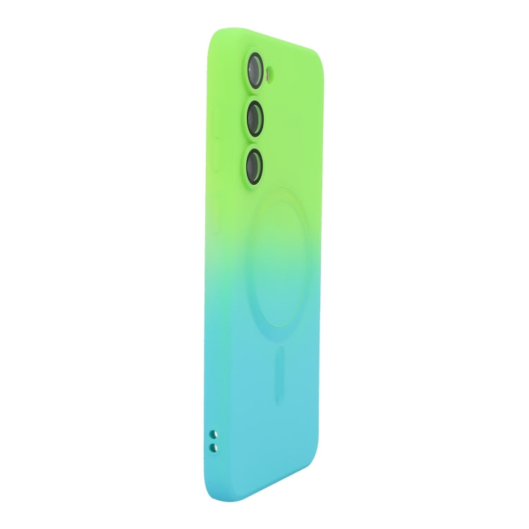 ENKAY Hat-Prince MagSafe Rainbow Gradient Silicone Phone Case with Lens Film, For Samsung Galaxy A54, For Samsung Galaxy S23 Ultra 5G, For Samsung Galaxy S23+ 5G, For Samsung Galaxy S23 5G