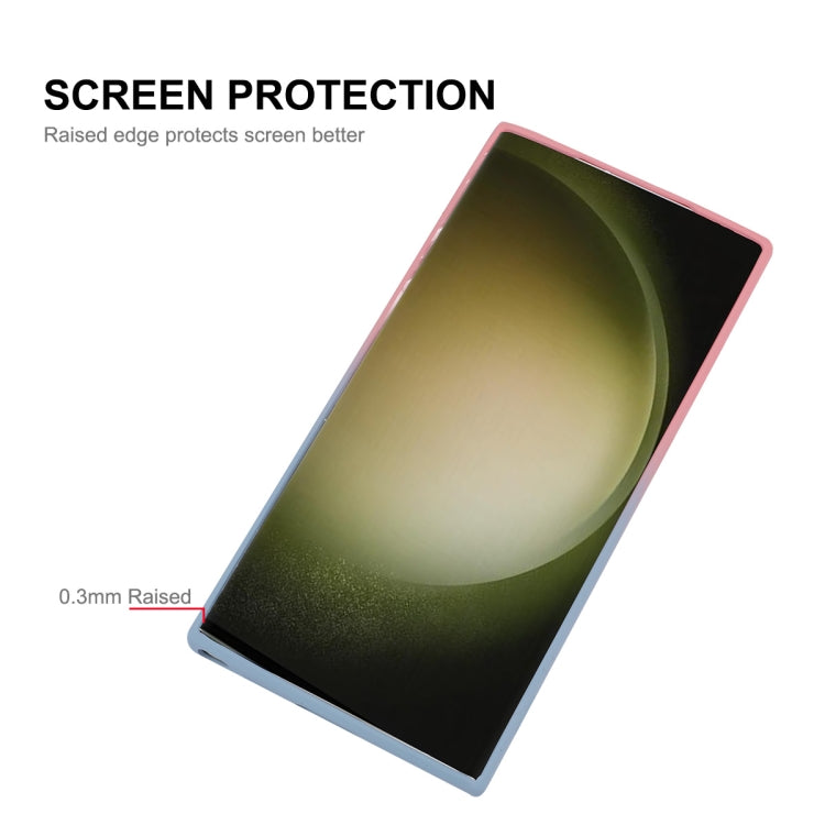 ENKAY Hat-Prince MagSafe Rainbow Gradient Silicone Phone Case with Lens Film, For Samsung Galaxy S24 Ultra 5G, For Samsung Galaxy S24+ 5G, For Samsung Galaxy S24 5G, For Samsung Galaxy A34