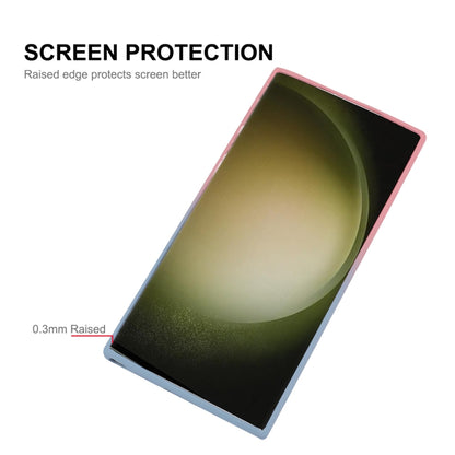 ENKAY Hat-Prince MagSafe Rainbow Gradient Silicone Phone Case with Lens Film, For Samsung Galaxy S24 Ultra 5G, For Samsung Galaxy S24+ 5G, For Samsung Galaxy S24 5G, For Samsung Galaxy A34