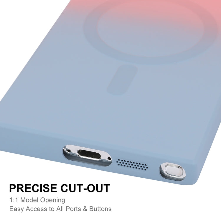 ENKAY Hat-Prince MagSafe Rainbow Gradient Silicone Phone Case with Lens Film, For Samsung Galaxy S24 Ultra 5G, For Samsung Galaxy S24+ 5G, For Samsung Galaxy S24 5G, For Samsung Galaxy A34