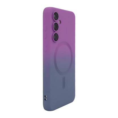 ENKAY Hat-Prince MagSafe Rainbow Gradient Silicone Phone Case with Lens Film, For Samsung Galaxy S23 5G, For Samsung Galaxy A17 / A26 5G, For Samsung Galaxy A06 4G / 5G, For Samsung Galaxy A16 4G / 5G