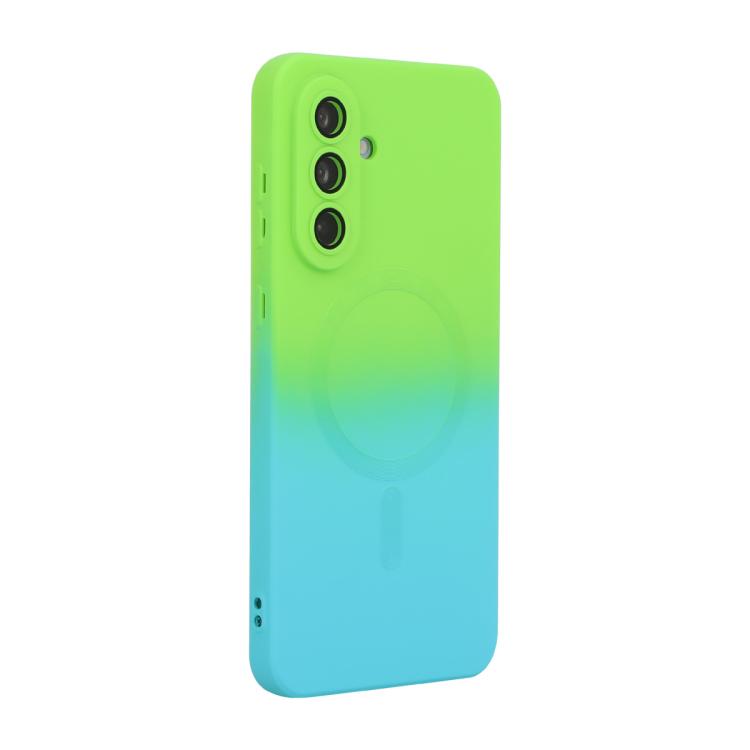 ENKAY Hat-Prince MagSafe Rainbow Gradient Silicone Phone Case with Lens Film, For Galaxy A18 4G / 5G, For Samsung Galaxy A17 / A26 5G, For Samsung Galaxy A06 4G / 5G, For Samsung Galaxy A16 4G / 5G