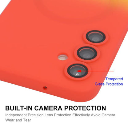 ENKAY Hat-Prince MagSafe Rainbow Gradient Silicone Phone Case with Lens Film, For Galaxy A18 4G / 5G, For Samsung Galaxy A17 / A26 5G, For Samsung Galaxy A06 4G / 5G, For Samsung Galaxy A16 4G / 5G