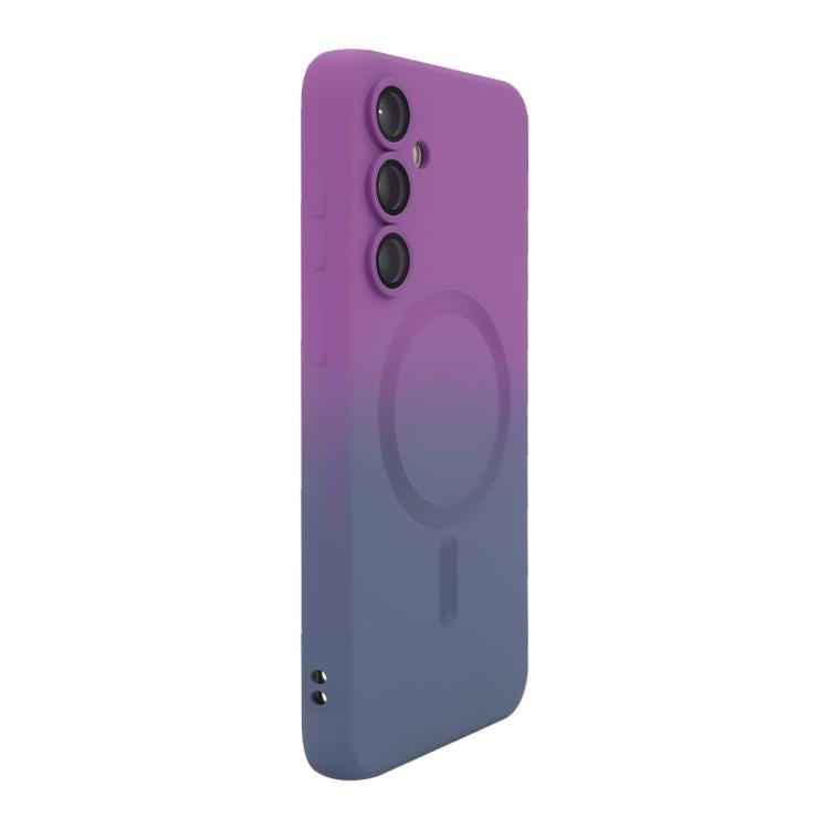 ENKAY Hat-Prince MagSafe Rainbow Gradient Silicone Phone Case with Lens Film, For Galaxy A18 4G / 5G, For Samsung Galaxy A17 / A26 5G, For Samsung Galaxy A06 4G / 5G, For Samsung Galaxy A16 4G / 5G