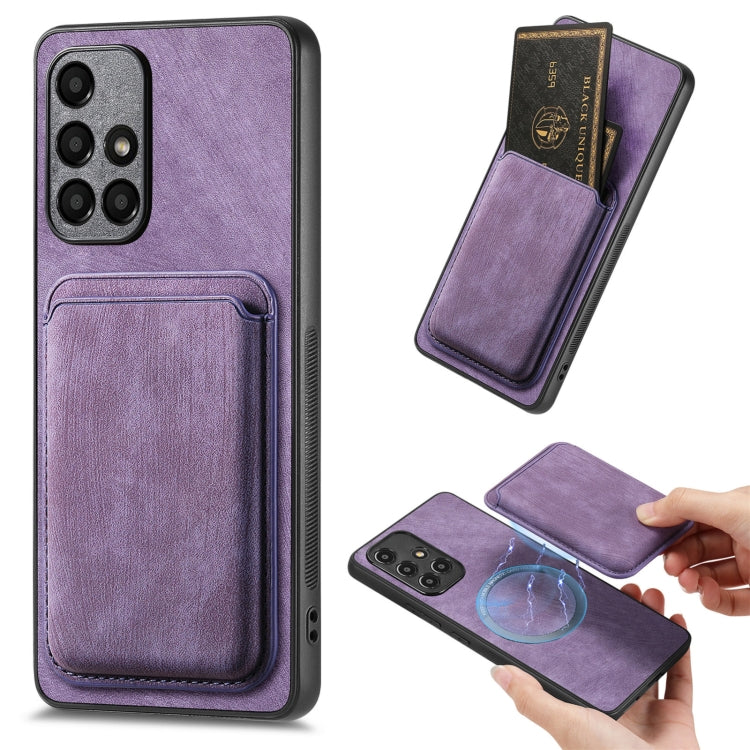 Retro Leather Card Bag Magnetic Phone Case, For Samsung Galaxy A21s, For Samsung Galaxy A31, For Samsung Galaxy A71, For Samsung Galaxy A51