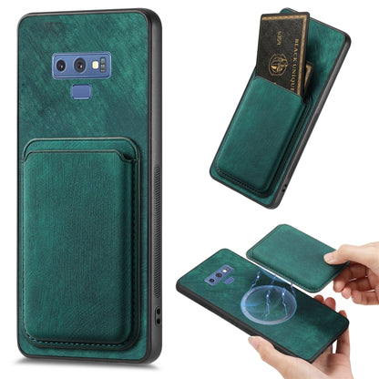 Retro Leather Card Bag Magnetic Phone Case, For Samsung Galaxy A31, For Samsung Galaxy A71, For Samsung Galaxy A51, For Samsung Galaxy Note9
