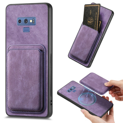 Retro Leather Card Bag Magnetic Phone Case, For Samsung Galaxy A31, For Samsung Galaxy A71, For Samsung Galaxy A51, For Samsung Galaxy Note9