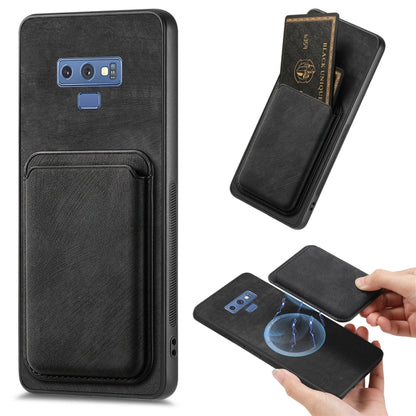 Retro Leather Card Bag Magnetic Phone Case, For Samsung Galaxy A31, For Samsung Galaxy A71, For Samsung Galaxy A51, For Samsung Galaxy Note9