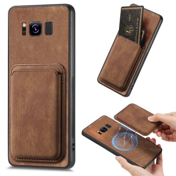 Retro Leather Card Bag Magnetic Phone Case, For Samsung Galaxy Note9, For Samsung Galaxy S8, For Samsung Galaxy A14 4G/5G, For Samsung Galaxy A12 5G