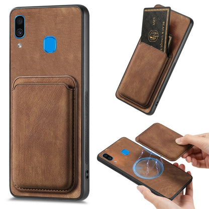 Retro Leather Card Bag Magnetic Phone Case, For Samsung Galaxy A52, For Samsung Galaxy Note20, For Samsung Galaxy A70 / A70s, For Samsung Galaxy A30/A20/M10s