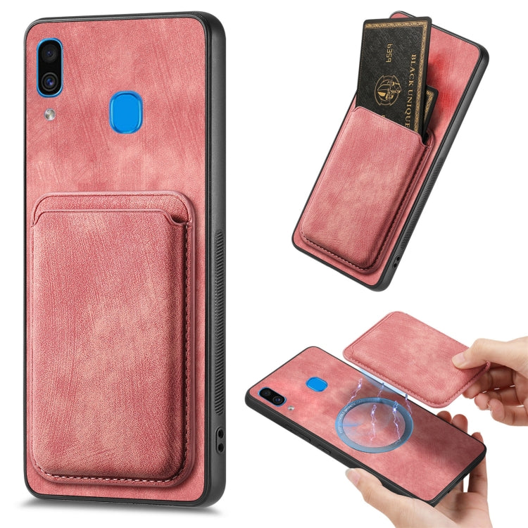 Retro Leather Card Bag Magnetic Phone Case, For Samsung Galaxy A52, For Samsung Galaxy Note20, For Samsung Galaxy A70 / A70s, For Samsung Galaxy A30/A20/M10s