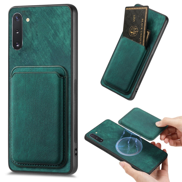 Retro Leather Card Bag Magnetic Phone Case, For Samsung Galaxy Note10, For Samsung Galaxy Note10+, For Samsung Galaxy S8+