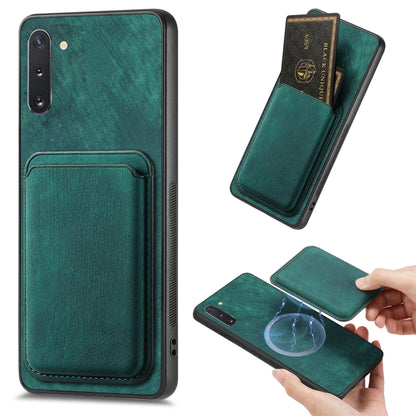 Retro Leather Card Bag Magnetic Phone Case, For Samsung Galaxy Note10, For Samsung Galaxy Note10+, For Samsung Galaxy S8+