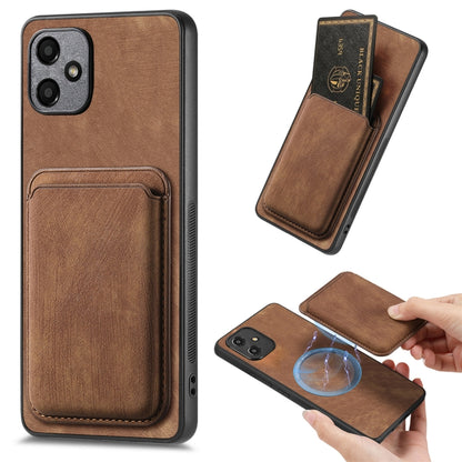 Retro Leather Card Bag Magnetic Phone Case, For Samsung Galaxy S25 Ultra 5G, For Samsung Galaxy A55 5G, For Samsung Galaxy A35 5G, For Samsung Galaxy A05