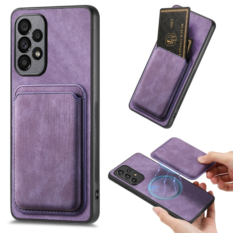 Retro Leather Card Bag Magnetic Phone Case, For Samsung Galaxy A05s, For Samsung Galaxy A25 5G, For Samsung Galaxy A34 5G, For Samsung Galaxy A73 5G