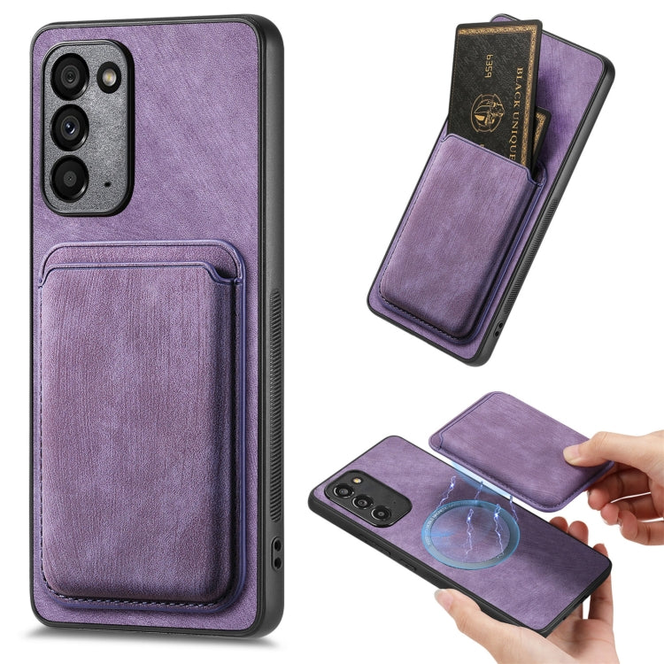 Retro Leather Card Bag Magnetic Phone Case, For Samsung Galaxy A72 5G, For Samsung Galaxy A52, For Samsung Galaxy Note20, For Samsung Galaxy A70 / A70s