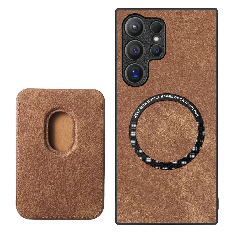Retro Leather Card Bag Magnetic Phone Case, For Samsung Galaxy S25 Ultra 5G, For Samsung Galaxy A55 5G, For Samsung Galaxy A35 5G, For Samsung Galaxy A05