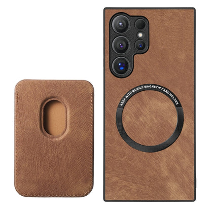 Retro Leather Card Bag Magnetic Phone Case, For Samsung Galaxy S25 Ultra 5G, For Samsung Galaxy A55 5G, For Samsung Galaxy A35 5G, For Samsung Galaxy A05