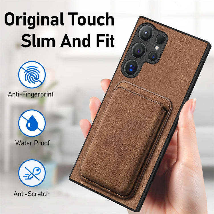 Retro Leather Card Bag Magnetic Phone Case, For Samsung Galaxy S25 Ultra 5G, For Samsung Galaxy A55 5G, For Samsung Galaxy A35 5G, For Samsung Galaxy A05