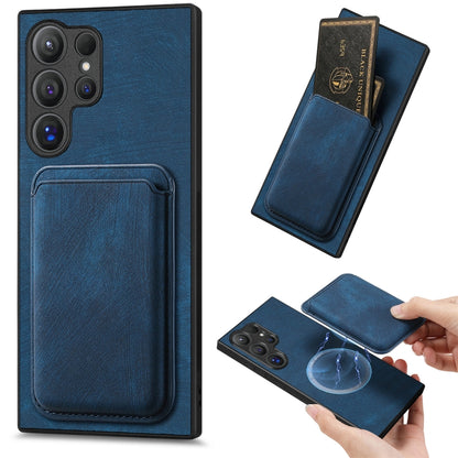 Retro Leather Card Bag Magnetic Phone Case, For Samsung Galaxy S25 5G, For Samsung Galaxy S25+ 5G, For Samsung Galaxy S25 Ultra 5G, For Samsung Galaxy A55 5G