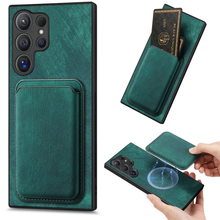 Retro Leather Card Bag Magnetic Phone Case, For Samsung Galaxy S25 5G, For Samsung Galaxy S25+ 5G, For Samsung Galaxy S25 Ultra 5G, For Samsung Galaxy A55 5G