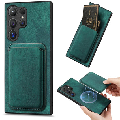 Retro Leather Card Bag Magnetic Phone Case, For Samsung Galaxy S25 5G, For Samsung Galaxy S25+ 5G, For Samsung Galaxy S25 Ultra 5G, For Samsung Galaxy A55 5G
