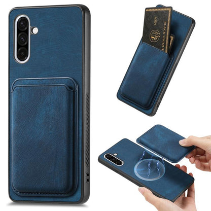 Retro Leather Card Bag Magnetic Phone Case, For Samsung Galaxy A26 5G, For Samsung Galaxy A36, For Samsung Galaxy S25 5G, For Samsung Galaxy S25+ 5G