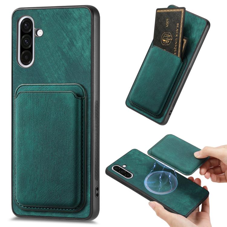 Retro Leather Card Bag Magnetic Phone Case, For Samsung Galaxy A26 5G, For Samsung Galaxy A36, For Samsung Galaxy S25 5G, For Samsung Galaxy S25+ 5G
