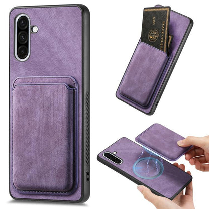 Retro Leather Card Bag Magnetic Phone Case, For Samsung Galaxy A26 5G, For Samsung Galaxy A36, For Samsung Galaxy S25 5G, For Samsung Galaxy S25+ 5G