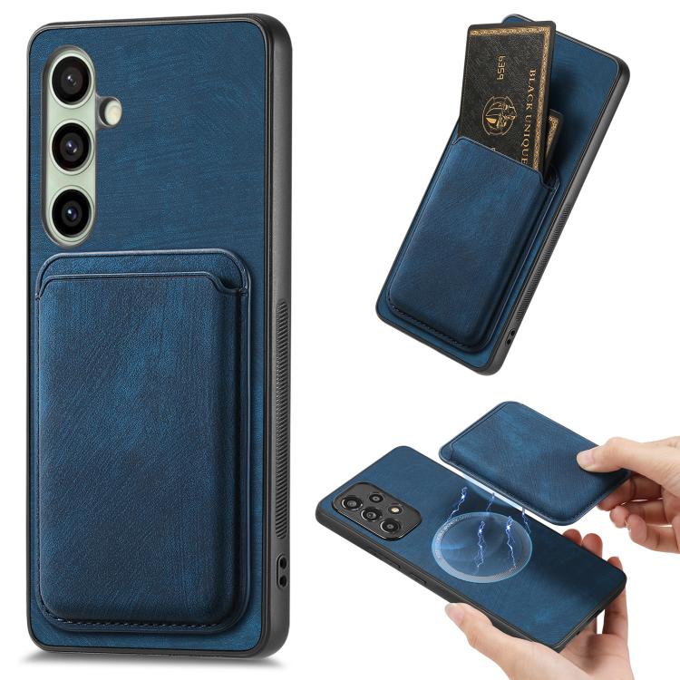 Retro Leather Card Bag Magnetic Phone Case, For Samsung Galaxy S25 Edge 5G, For Samsung Galaxy A56 5G, For Samsung Galaxy A26 5G, For Samsung Galaxy A36