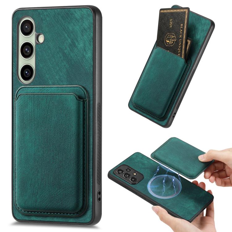 Retro Leather Card Bag Magnetic Phone Case, For Samsung Galaxy A57 5G, For Samsung Galaxy A37 5G, For Samsung Galaxy S25 Edge 5G, For Samsung Galaxy A56 5G