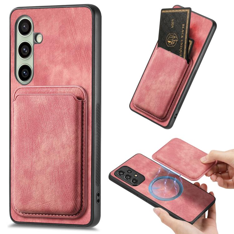 Retro Leather Card Bag Magnetic Phone Case, For Samsung Galaxy S25 Edge 5G, For Samsung Galaxy A56 5G, For Samsung Galaxy A26 5G, For Samsung Galaxy A36