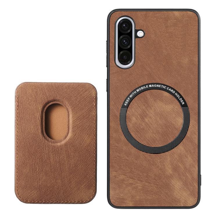 Retro Leather Card Bag Magnetic Phone Case, For Samsung Galaxy A26 5G, For Samsung Galaxy A36, For Samsung Galaxy S25 5G, For Samsung Galaxy S25+ 5G