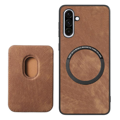 Retro Leather Card Bag Magnetic Phone Case, For Samsung Galaxy A26 5G, For Samsung Galaxy A36, For Samsung Galaxy S25 5G, For Samsung Galaxy S25+ 5G