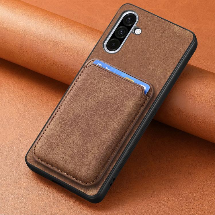 Retro Leather Card Bag Magnetic Phone Case, For Samsung Galaxy A26 5G, For Samsung Galaxy A36, For Samsung Galaxy S25 5G, For Samsung Galaxy S25+ 5G