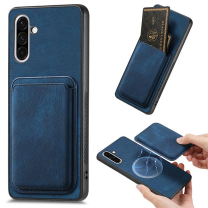 Retro Leather Card Bag Magnetic Phone Case, For Samsung Galaxy A26 5G, For Samsung Galaxy A36, For Samsung Galaxy S25 5G, For Samsung Galaxy S25+ 5G