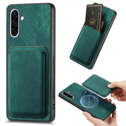 Retro Leather Card Bag Magnetic Phone Case, For Samsung Galaxy A26 5G, For Samsung Galaxy A36, For Samsung Galaxy S25 5G, For Samsung Galaxy S25+ 5G