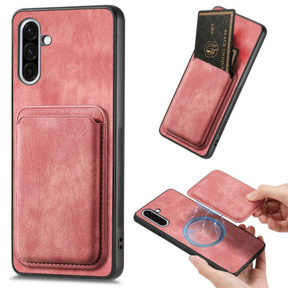 Retro Leather Card Bag Magnetic Phone Case, For Samsung Galaxy A26 5G, For Samsung Galaxy A36, For Samsung Galaxy S25 5G, For Samsung Galaxy S25+ 5G