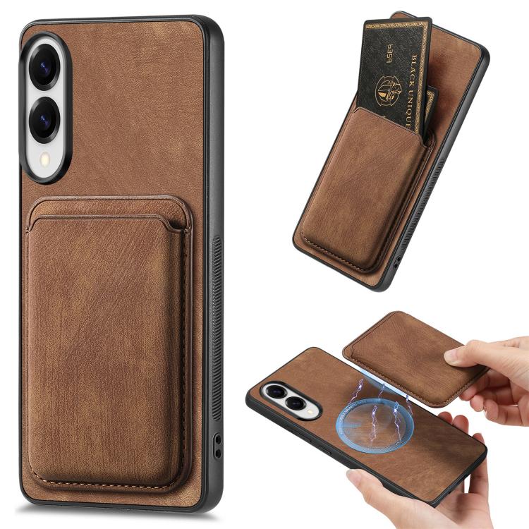 Retro Leather Card Bag Magnetic Phone Case, For Samsung Galaxy S25 Edge 5G, For Samsung Galaxy A56 5G, For Samsung Galaxy A26 5G, For Samsung Galaxy A36